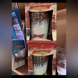 2006 Budweiser Holiday Stein with Red and White Accents